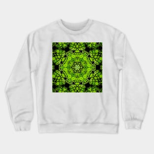 Dot Mandala Flower Green Crewneck Sweatshirt